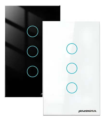 Automação Residencial Econômica com interruptores digitais inteligentes para controlar a iluminação.