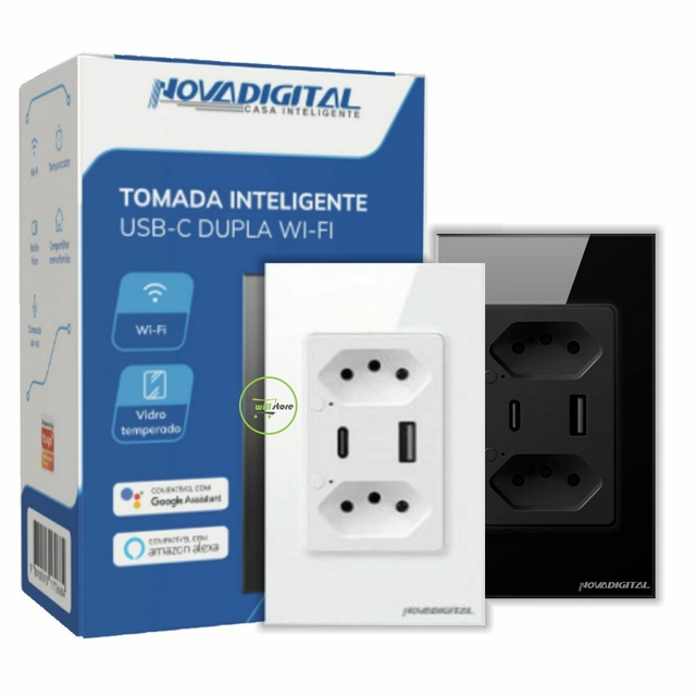 Automação Residencial Econômica com tomadas inteligentes para controlar aparelhos pelo celular ou assistente de voz.